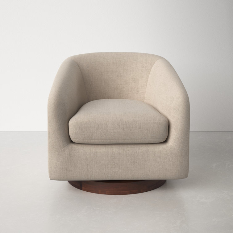 Bennett Upholstered Swivel Barrel Chair & Reviews | AllModern